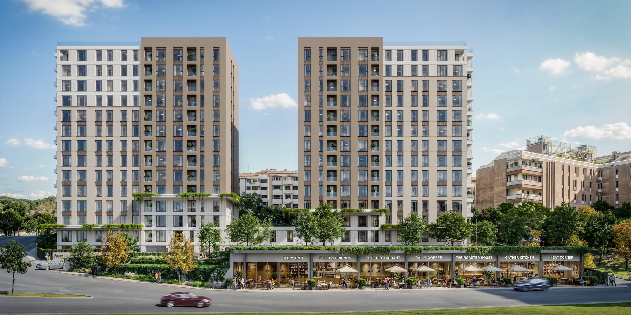 Stylish apartments for sale are located in Istanbul, Gaziosmanpaşa