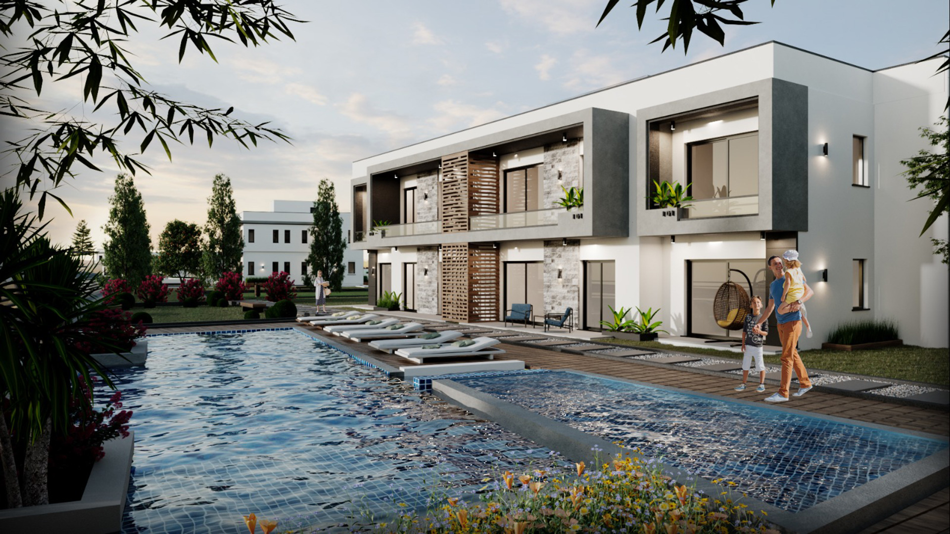 Stylish villas in luxury complex in Cyprus, Kyrenia