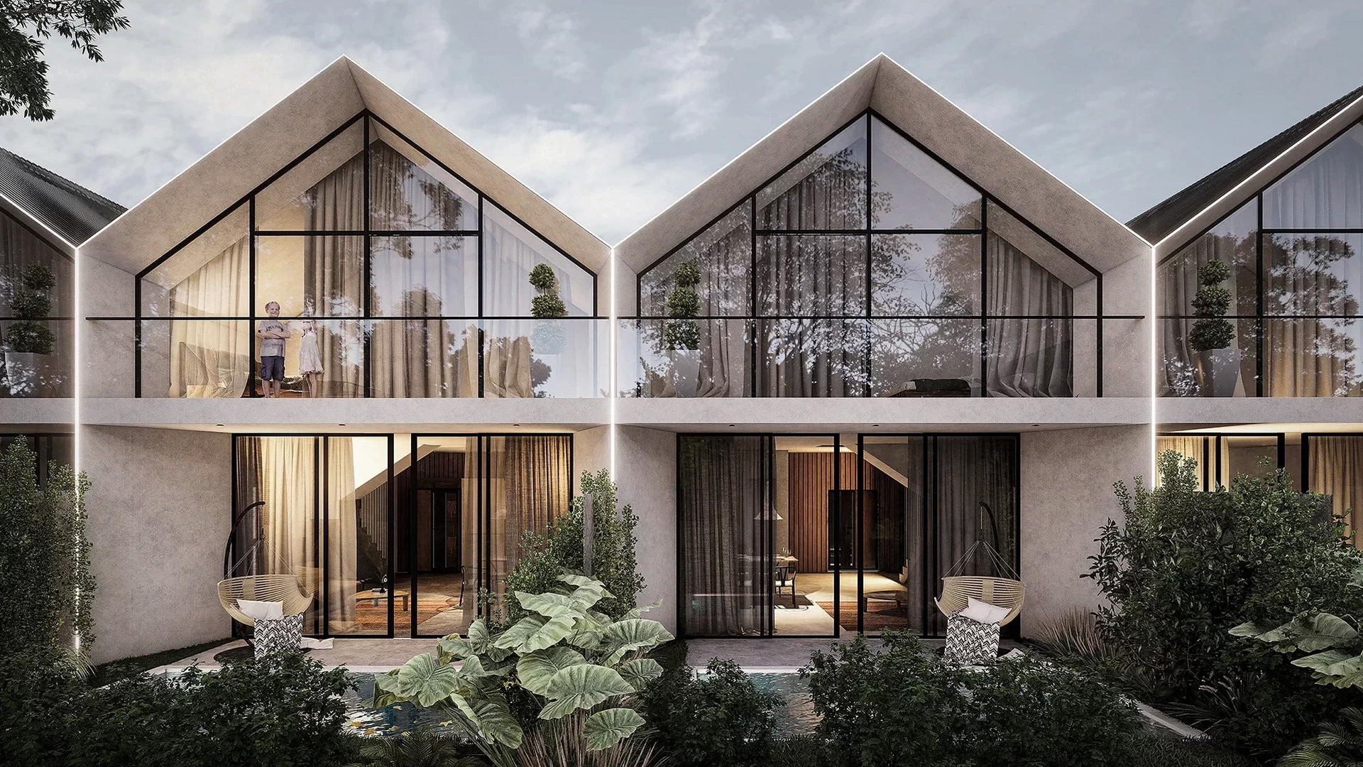 Turnkey Two Story Townhouses for Sale in Bali, Canggu