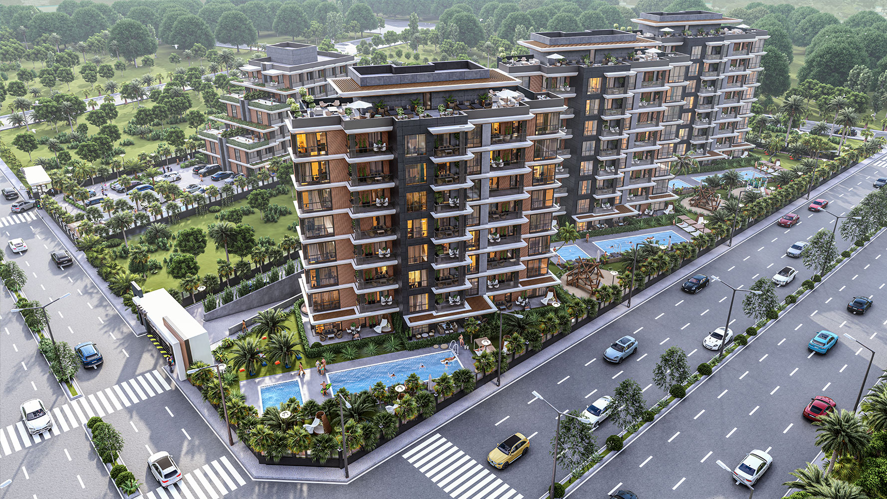 Modern Apartments near Lara Beach Apartments for sale in Antalya, Ermenek — property in Antalya (REF 1460)