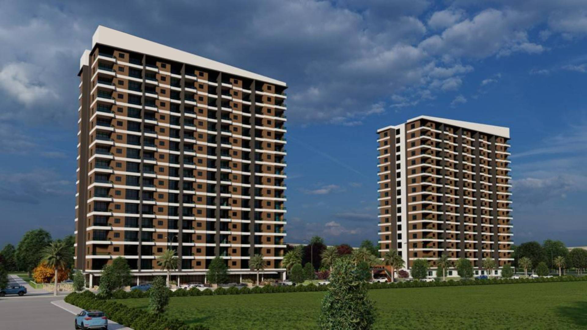 Spacious apartments in the project within walking distance to the sea in Mersin, Erdemli