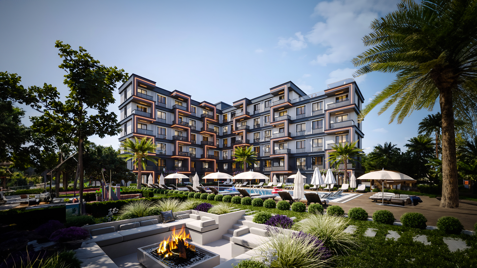 Apartments in a site with affordable payment options in Antalya, Altintas