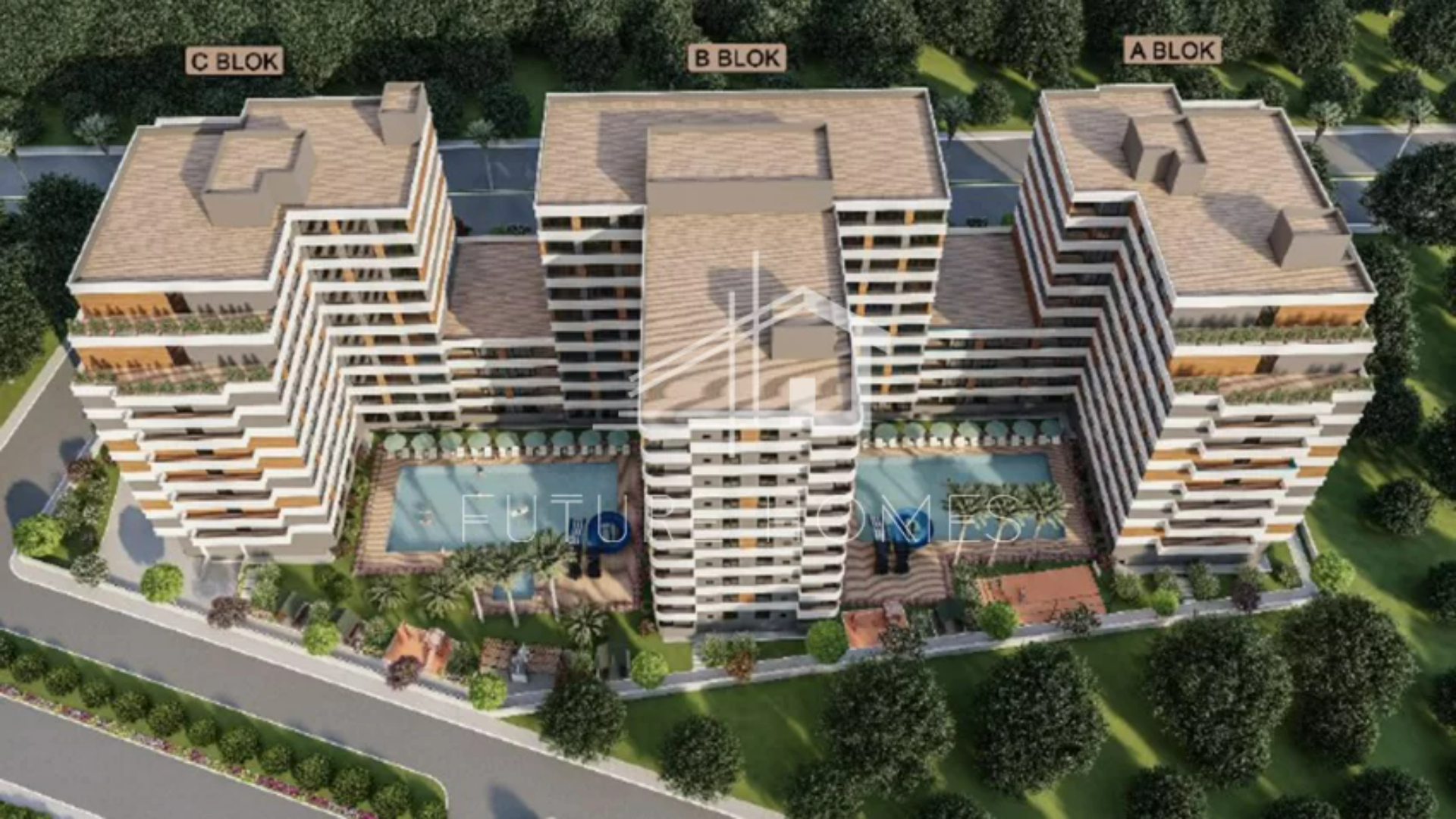 Apartments suitable for investment and rental in a hotel concept project in Mersin, Erdemli