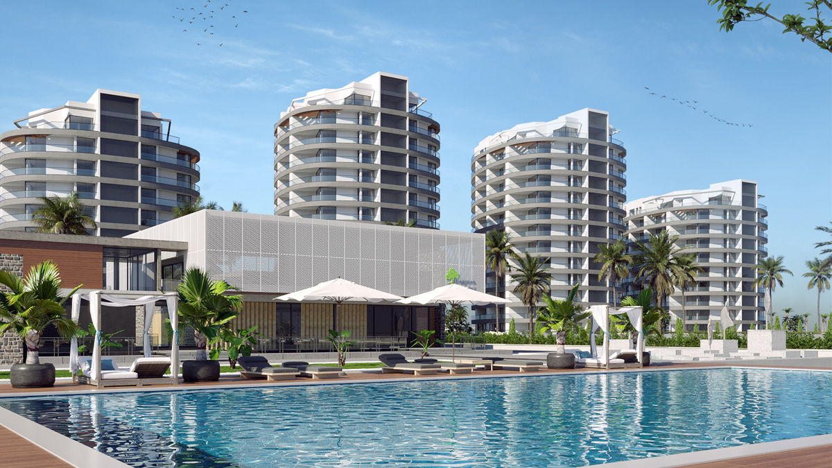 Flats in a luxury project with a hospital in Cyprus, Gaziveren
