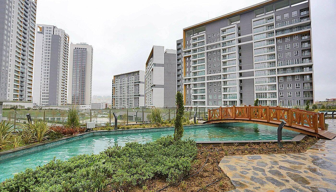 Modern apartments for sale are located in a stylish complex in Istanbul, Avcılar
