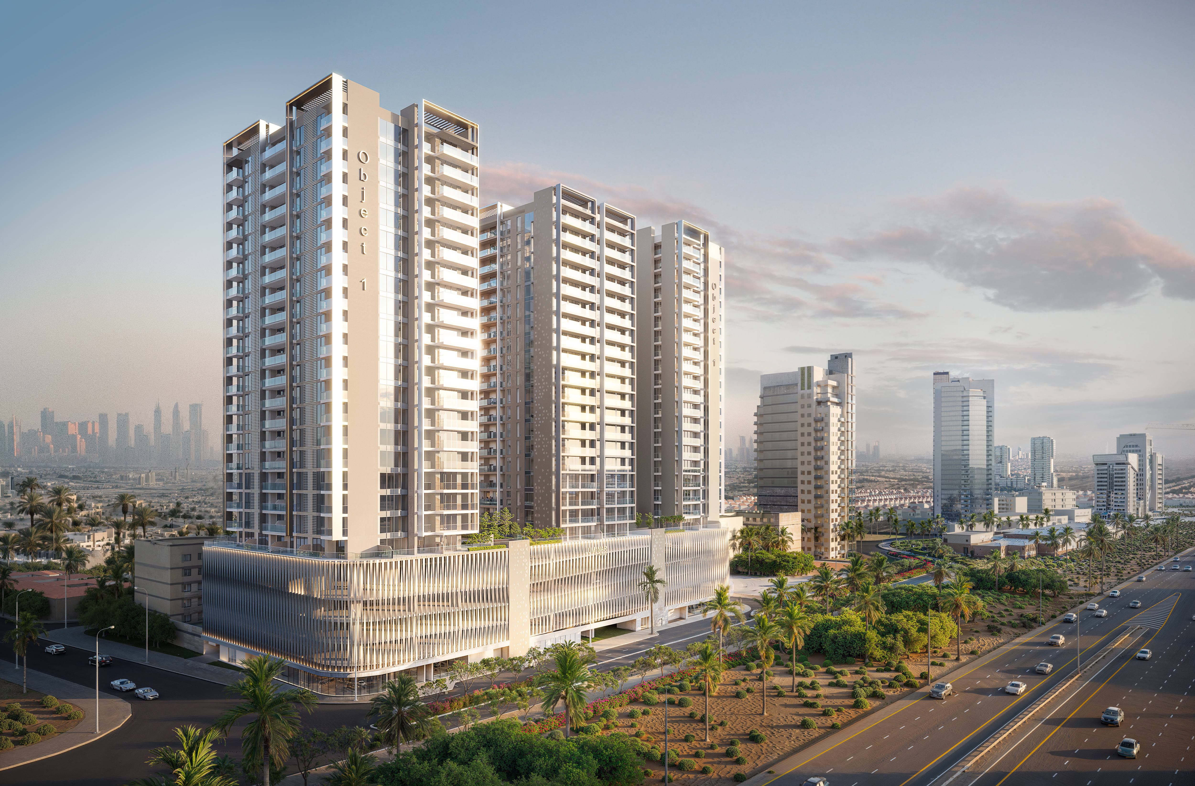 Elegant apartments in a modern living complex in Dubai, Jumeirah Village Triangle