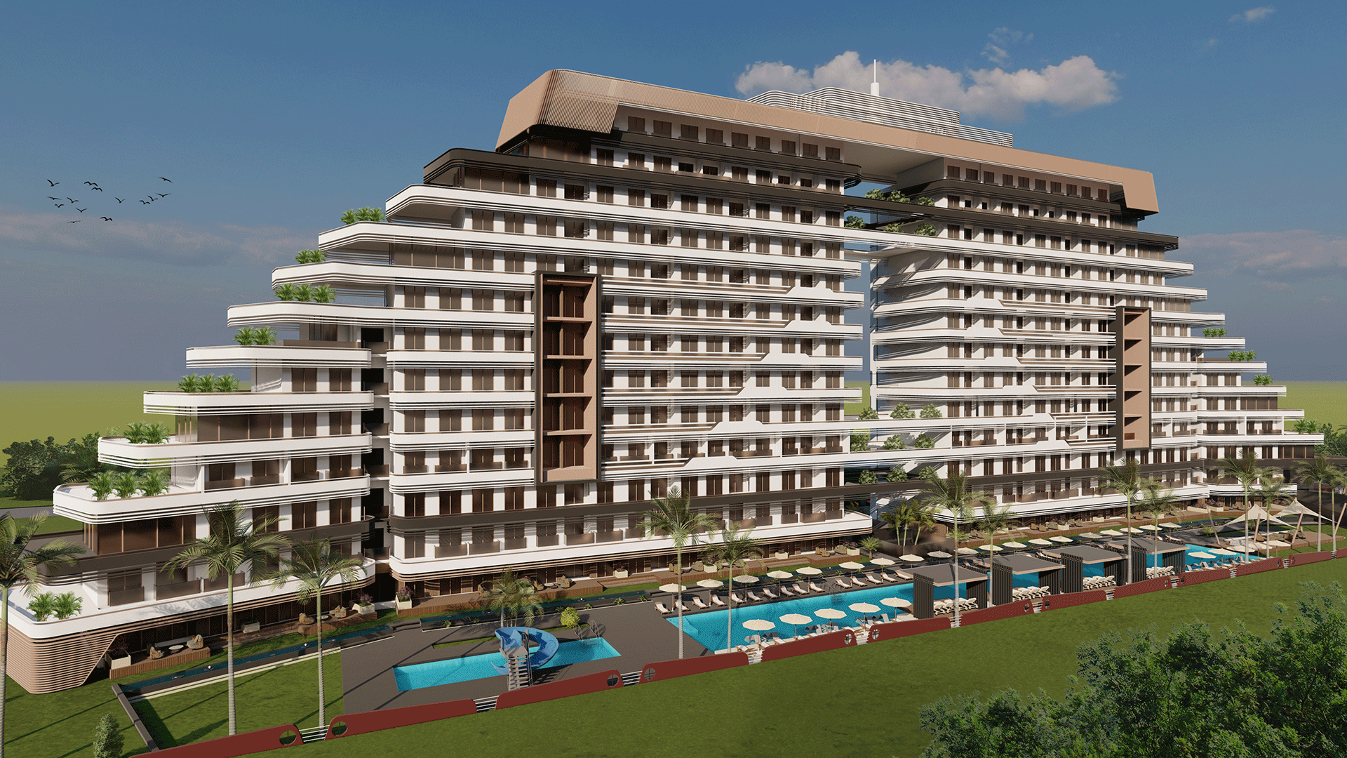 Luxury real estate in a complex close to airport in Antalya, Altintas