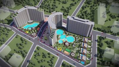 Luksuslejligheder i et hotelkonceptprojekt i Mersin, Erdemli