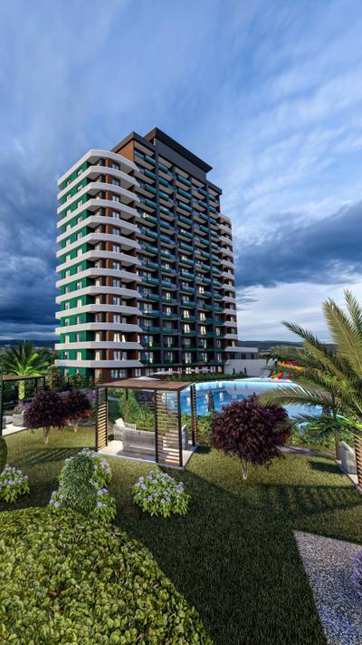 Stylish designed apartments with social facilities in Mersin, Mezitli — property in Mersin (REF 3009)